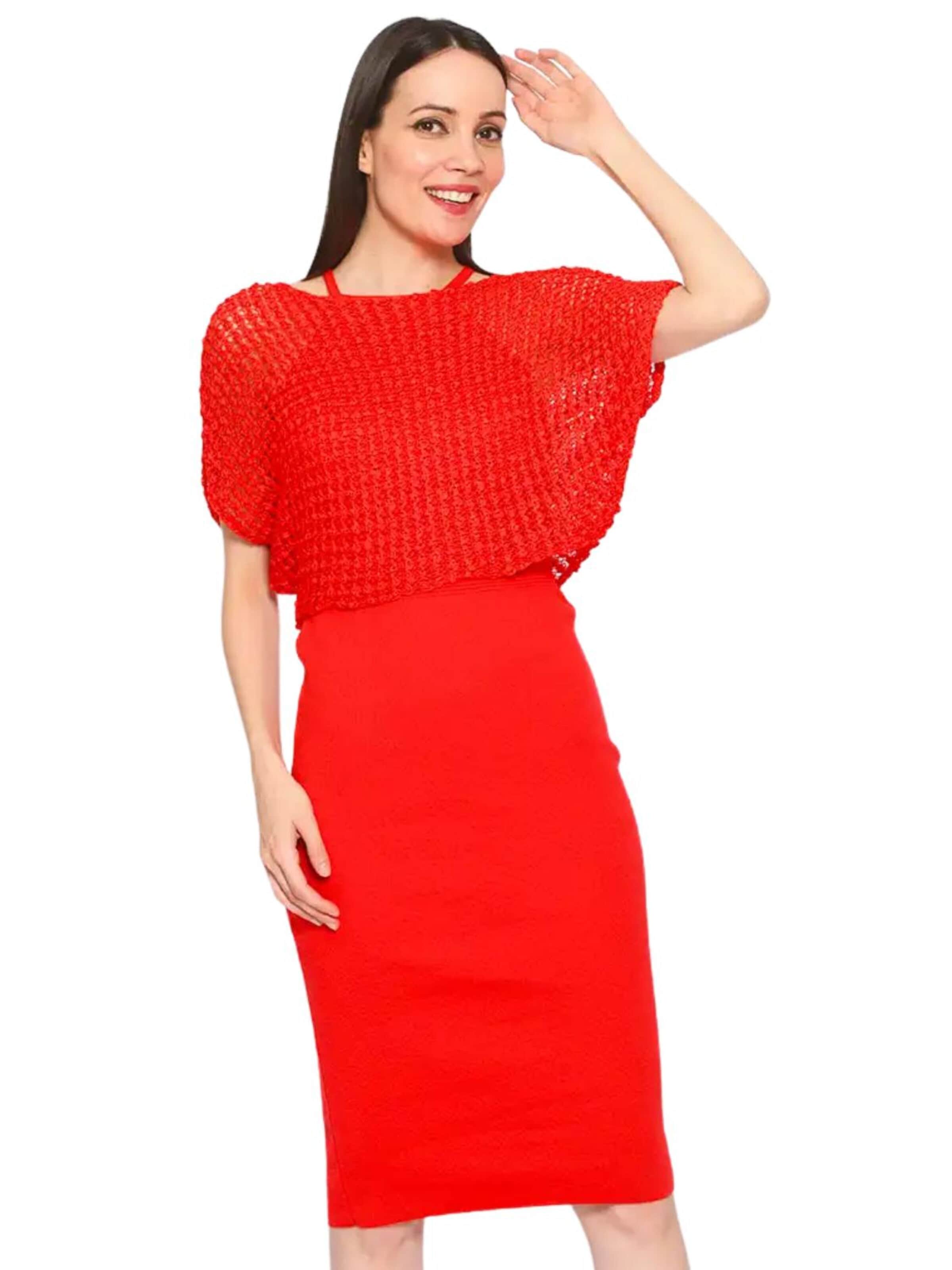 Süel knitwear - Top de punto 'Summer 3D' en rojo