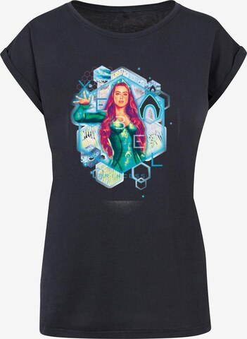 ABSOLUTE CULT T-Shirt 'Aquaman - Mera Geometric' in Blau: predná strana