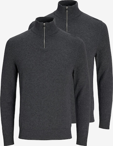 JACK & JONES Pullover 'Emil Knit' in Grau: Vorderseite