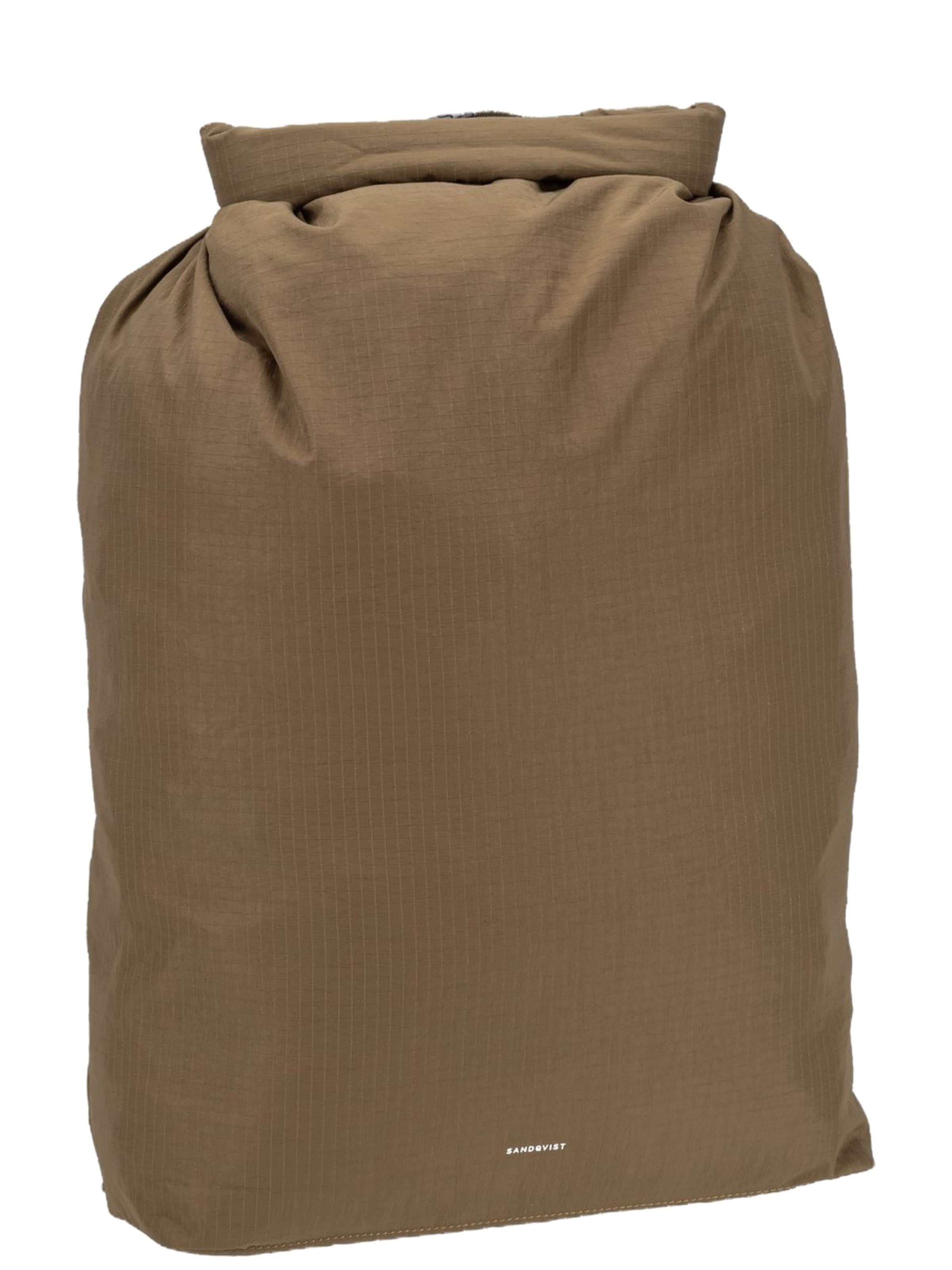 SANDQVIST Backpack ' Grid ' in Green: front