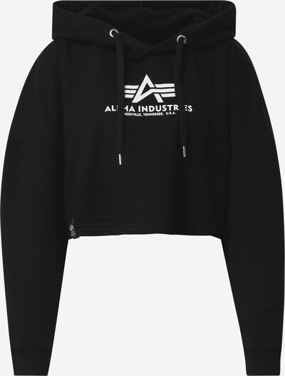 ALPHA INDUSTRIES Sweatshirt in Black / White, Item view