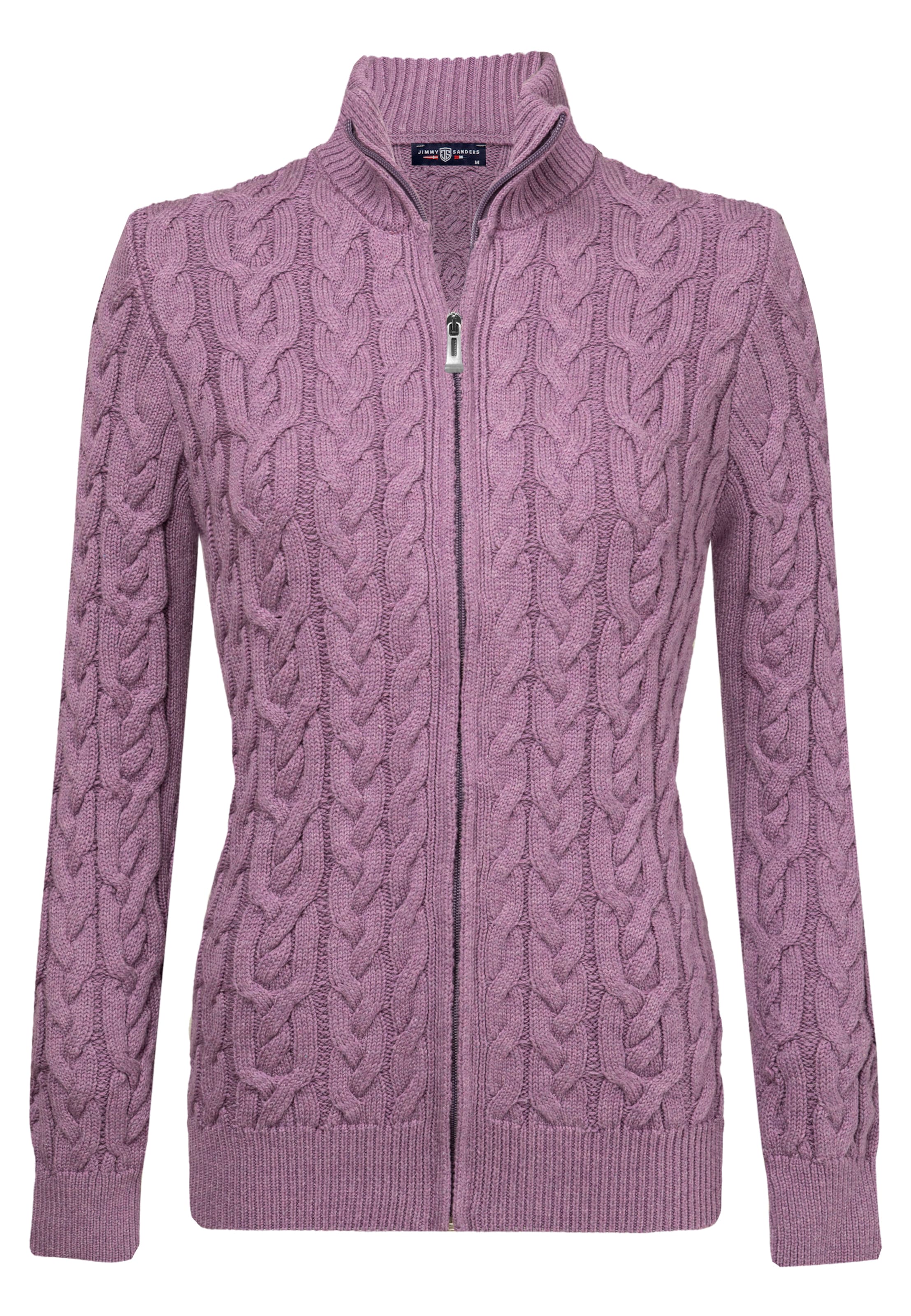Jimmy Sanders Πλεκτή ζακέτα σε λιλά: μπροστά