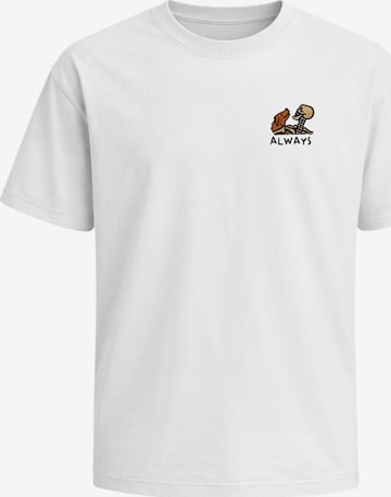Neverless Shirt 'Alway by your side' in Weiß: Vorderseite