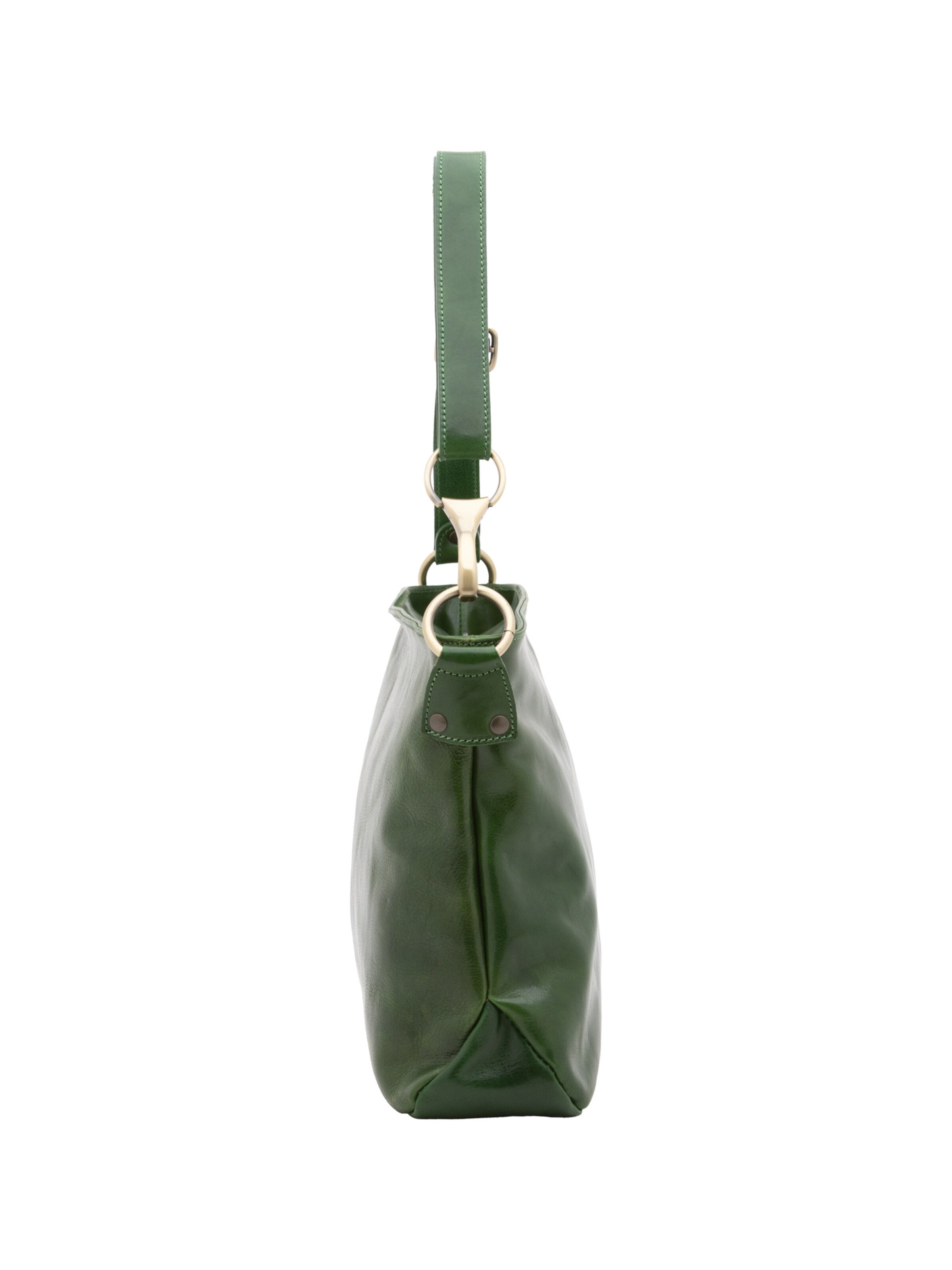 Borsa a spalla 'Borsa a Spalla Donna Pelle Vacchetta - Tracolla Regolabile e Zip' di I Fratelli in verde