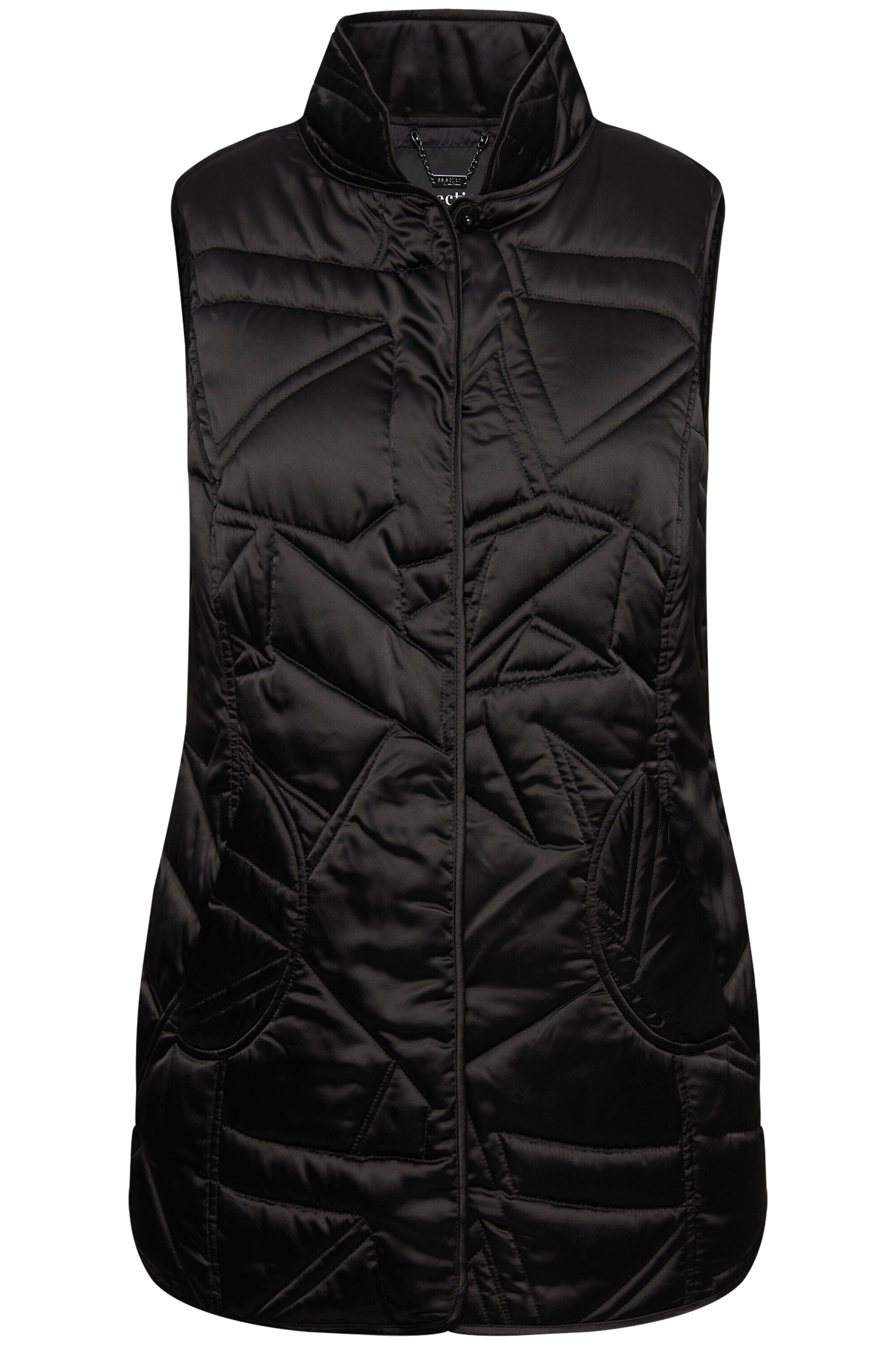 Ulla Popken Vest in Black: front