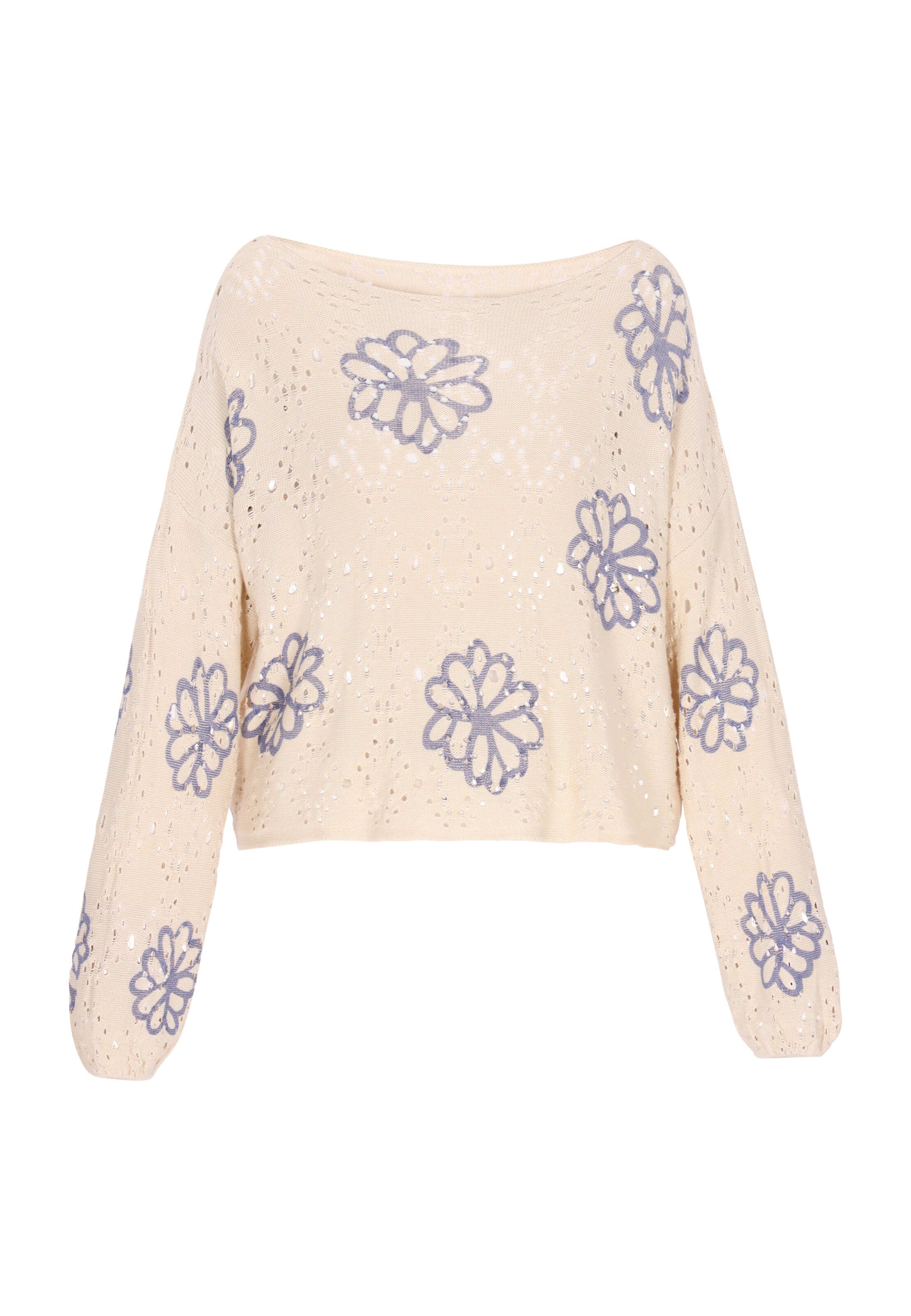 swirly Pullover 'Comfy' in Beige: Vorderseite