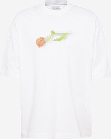 T-Shirt TOPMAN en blanc : devant