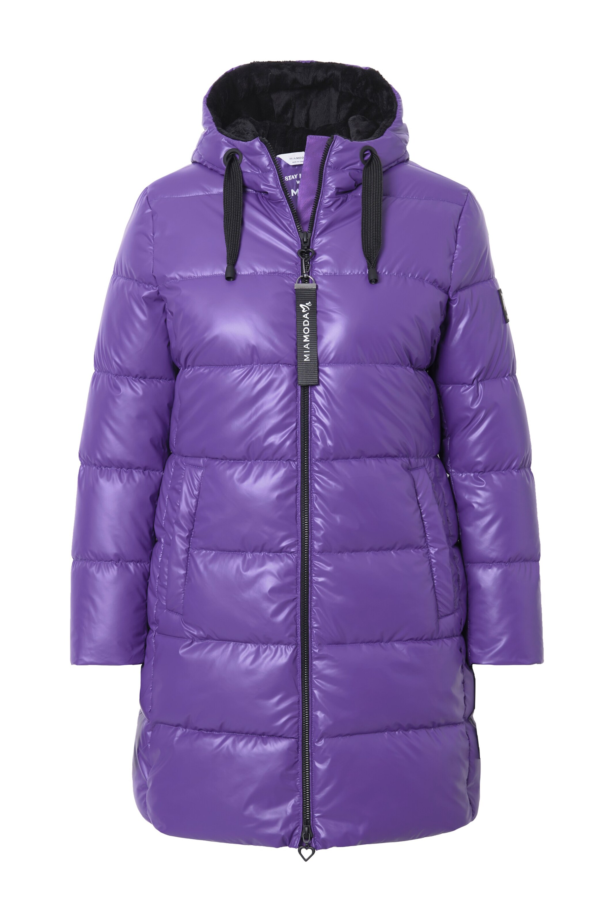 MIAMODA Winter coat in Purple: front