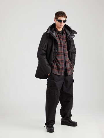 Krakatau Between-seasons parka 'MARCASITE Snorkel' in Black