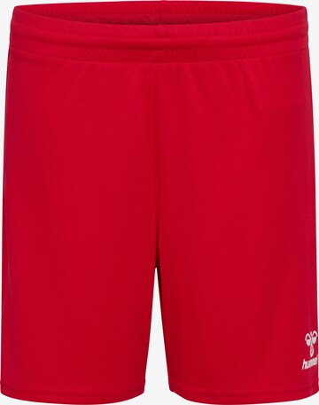 Hummel Regular Workout Pants in Red: front