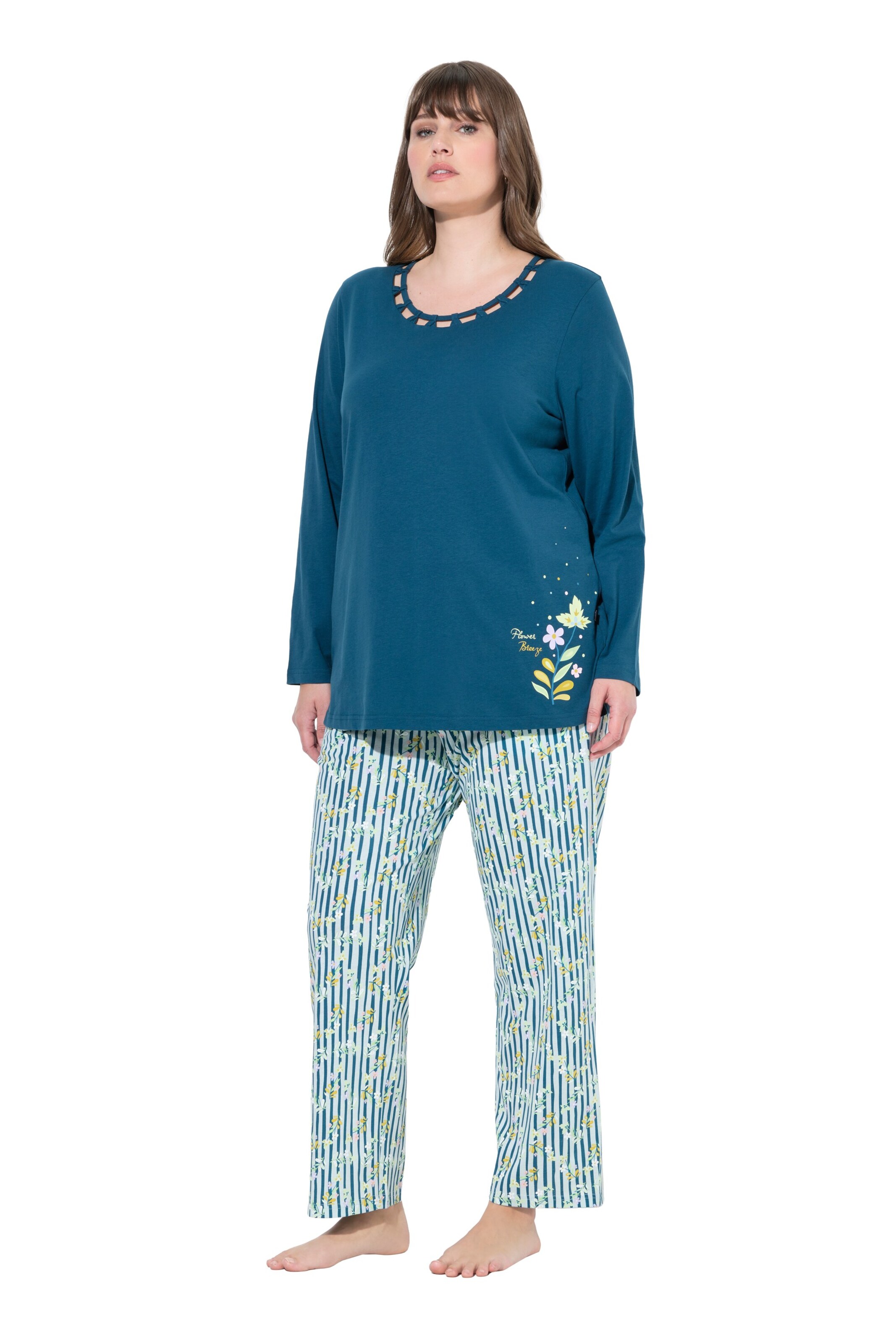 Ulla Popken Pyjama in Gemengde kleuren: voorkant