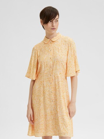 SELECTED FEMME Shirt Dress 'Jalina' in Orange: front