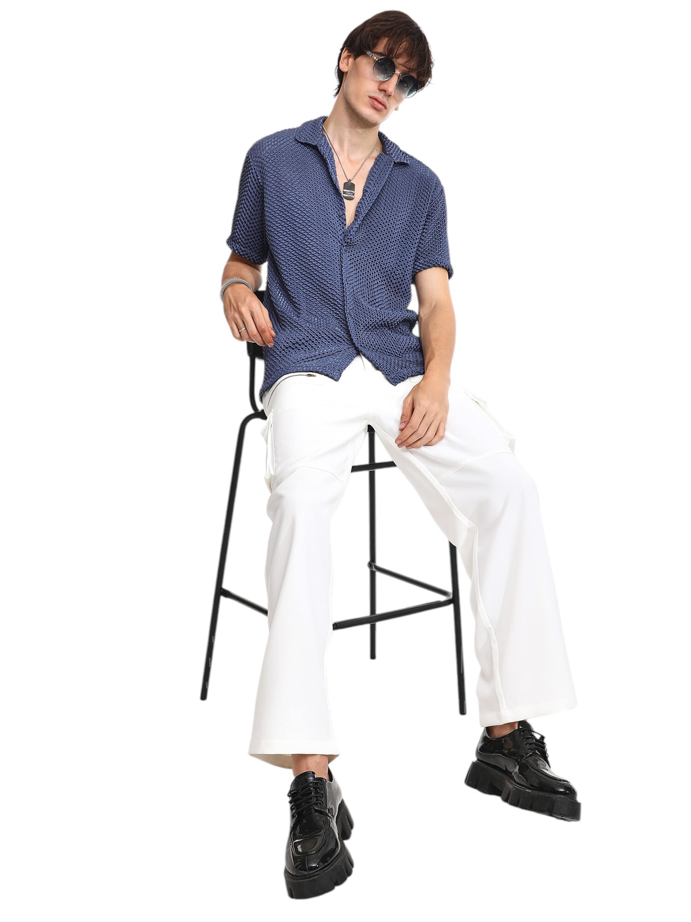 Campus Sutra Klasický střih Košile 'Yvette' – modrá