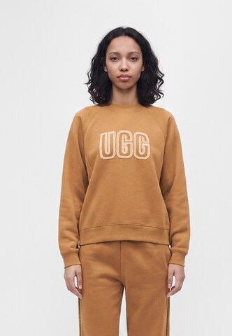 Sweat-shirt UGG en marron : devant