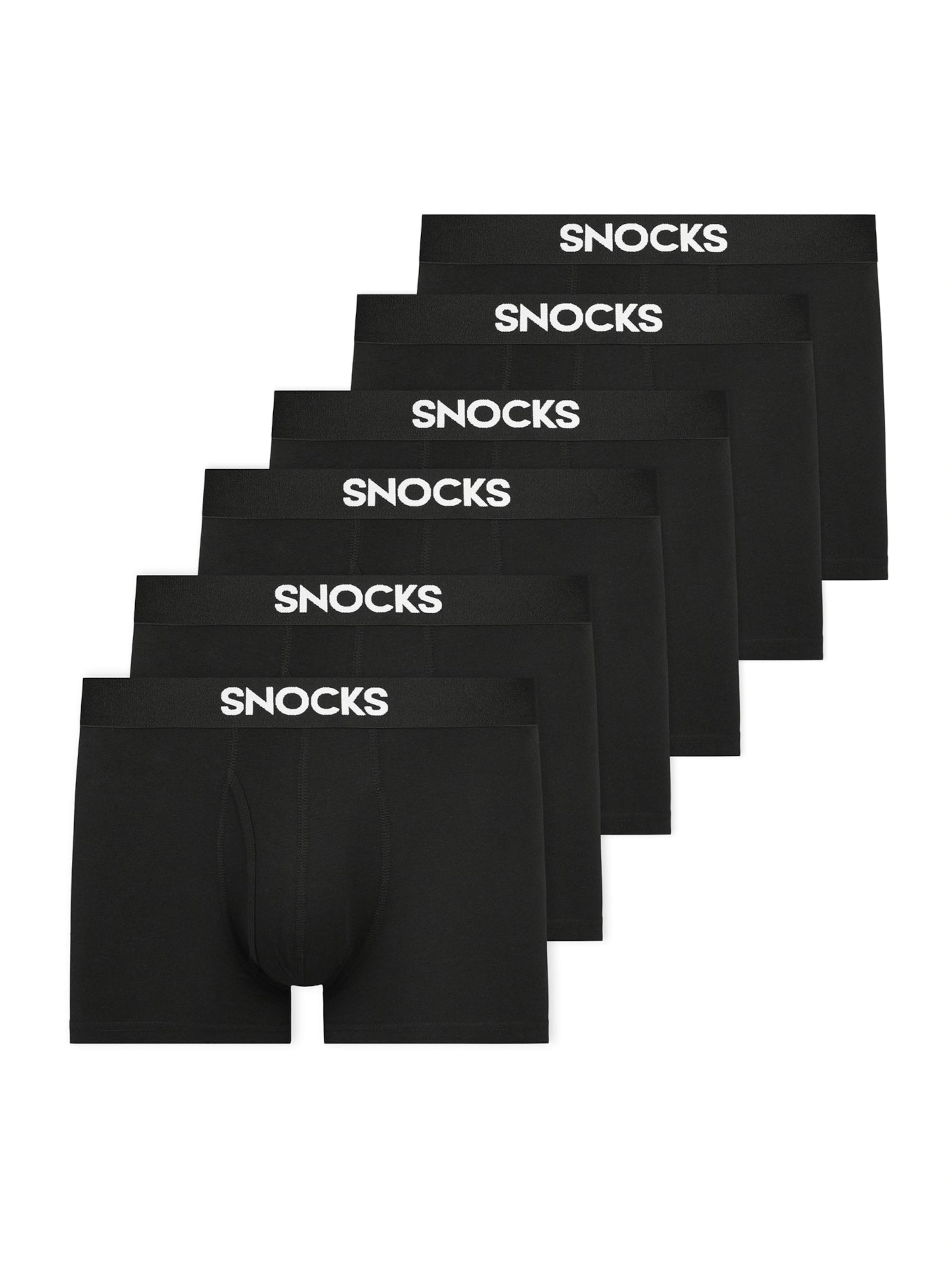 SNOCKS Boxershorts in Schwarz: Vorderseite