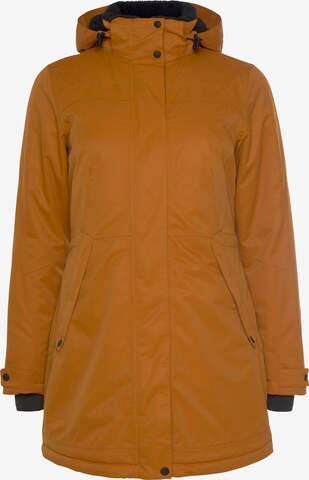 Maier Sports Outdoor Coat in Brown: front