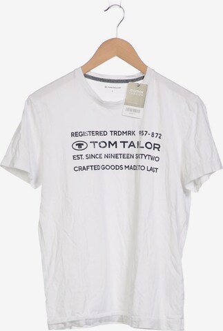 TOM TAILOR DENIM T-Shirt L in Weiß: predná strana
