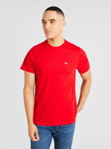 Tommy Jeans Regular Fit T-Shirt in Rot: predná strana