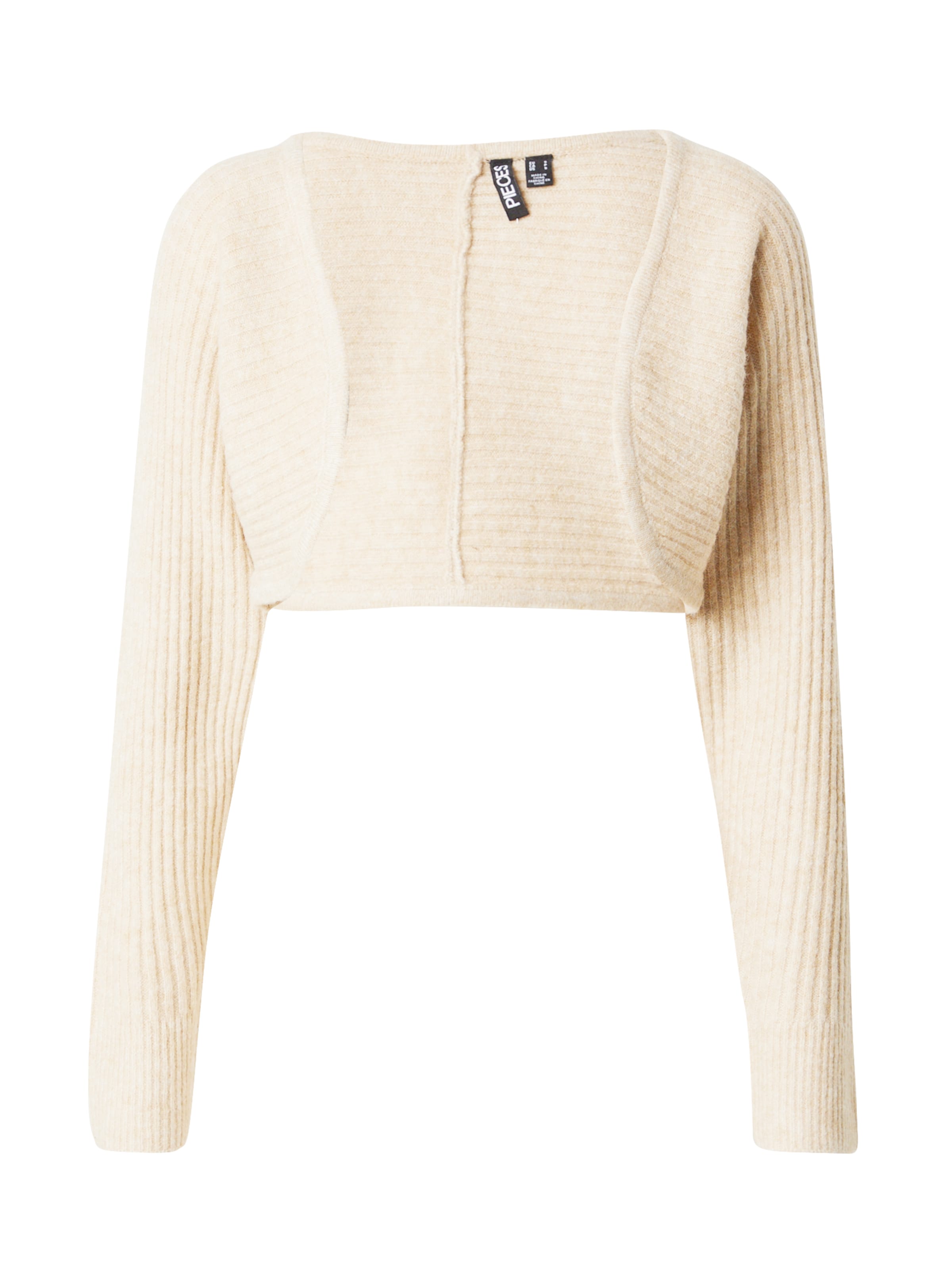 PIECES Плетена жилетка &#x27;PCLINA&#x27; в бяло: отпред