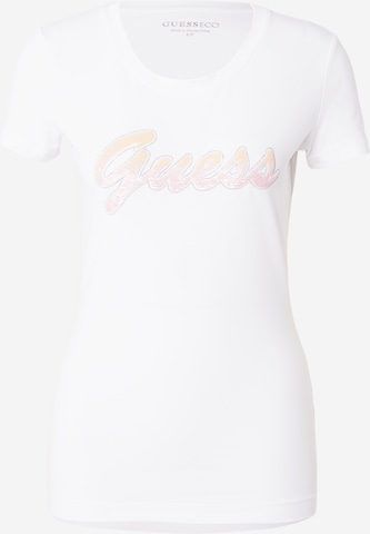 GUESS - Camiseta 'DEGRADE' en blanco: frente