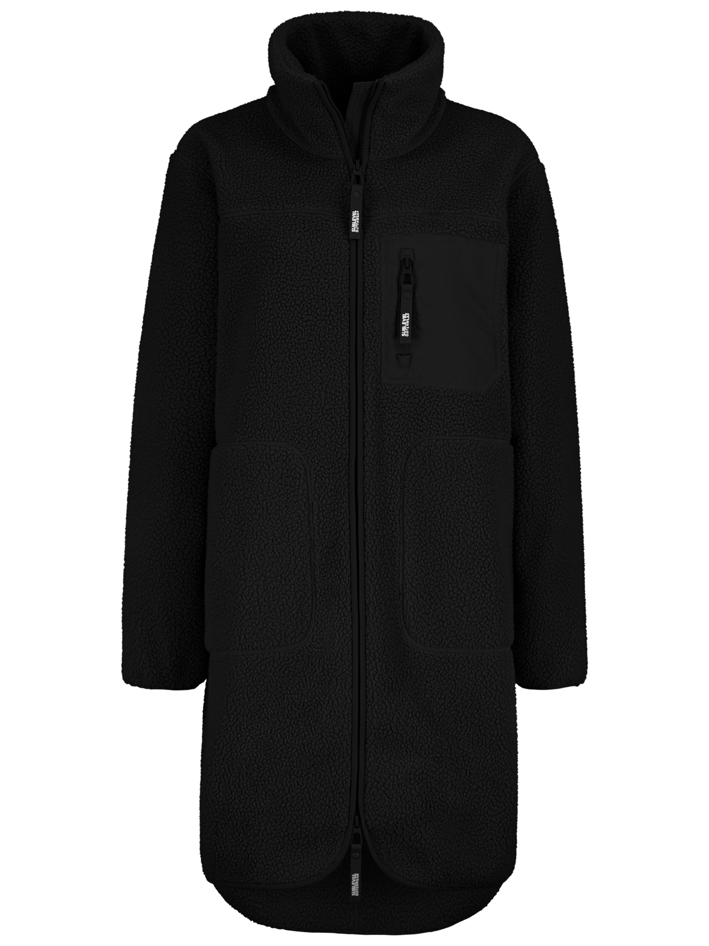 Sublevel Between-seasons coat in Black: front