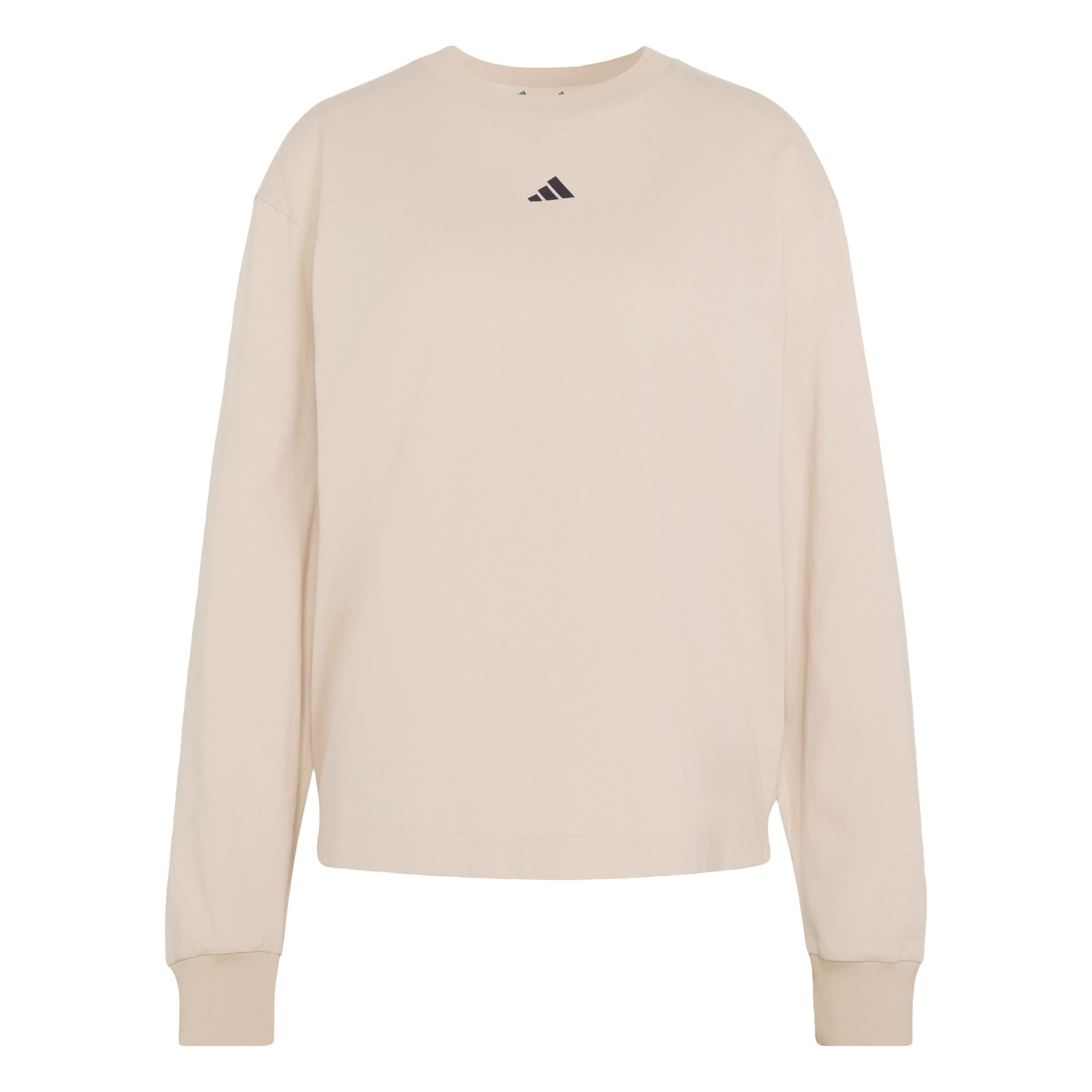 ADIDAS SPORTSWEAR - Camiseta funcional '3 Stripes Studio' en beige: frente