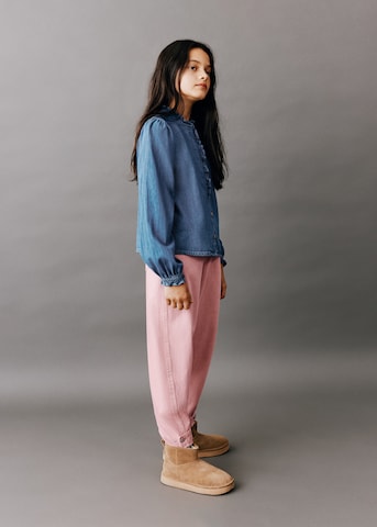 MANGO KIDS Barrel Дънки 'EMMA' в розово: отстрани