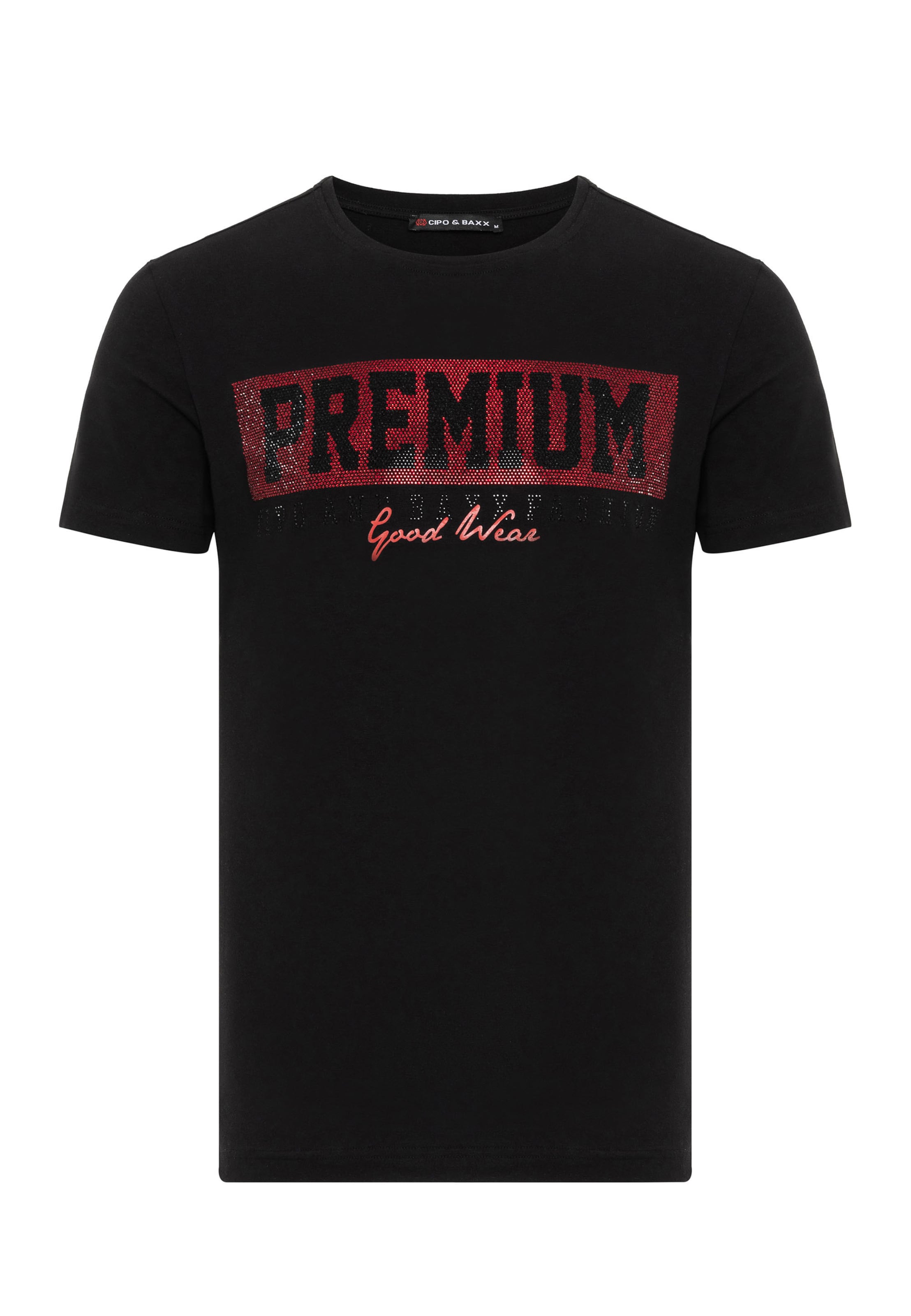 CIPO & BAXX Shirt in Zwart: voorkant