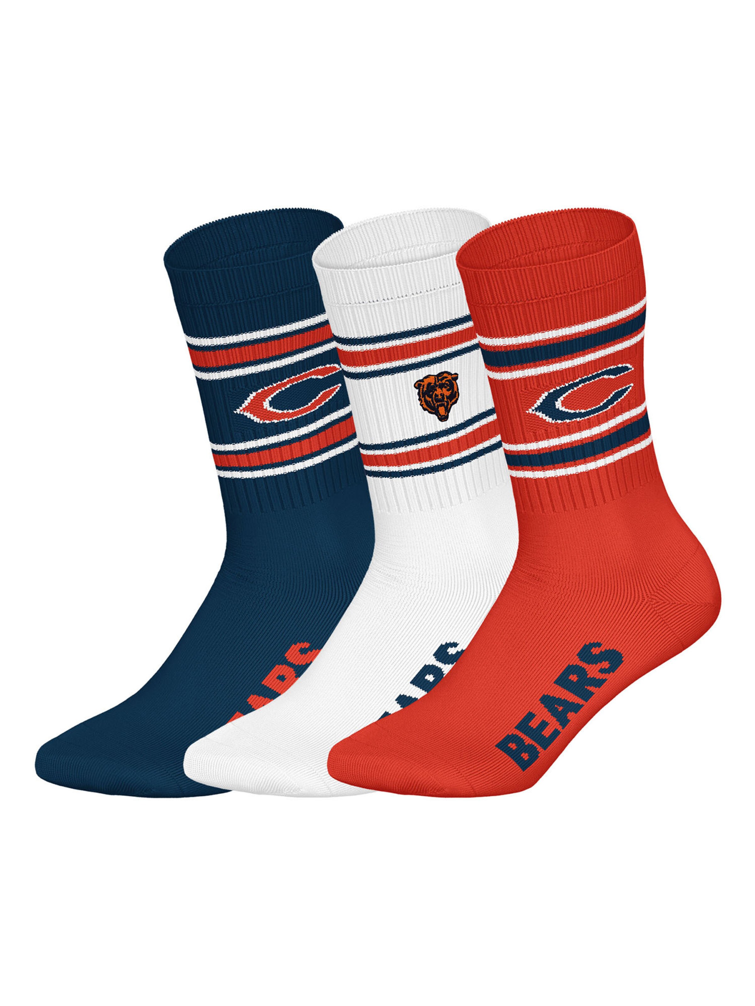 Huddle Freizeitsocken ' NFL Chicago Bears Crew ' in Blau: Vorderseite