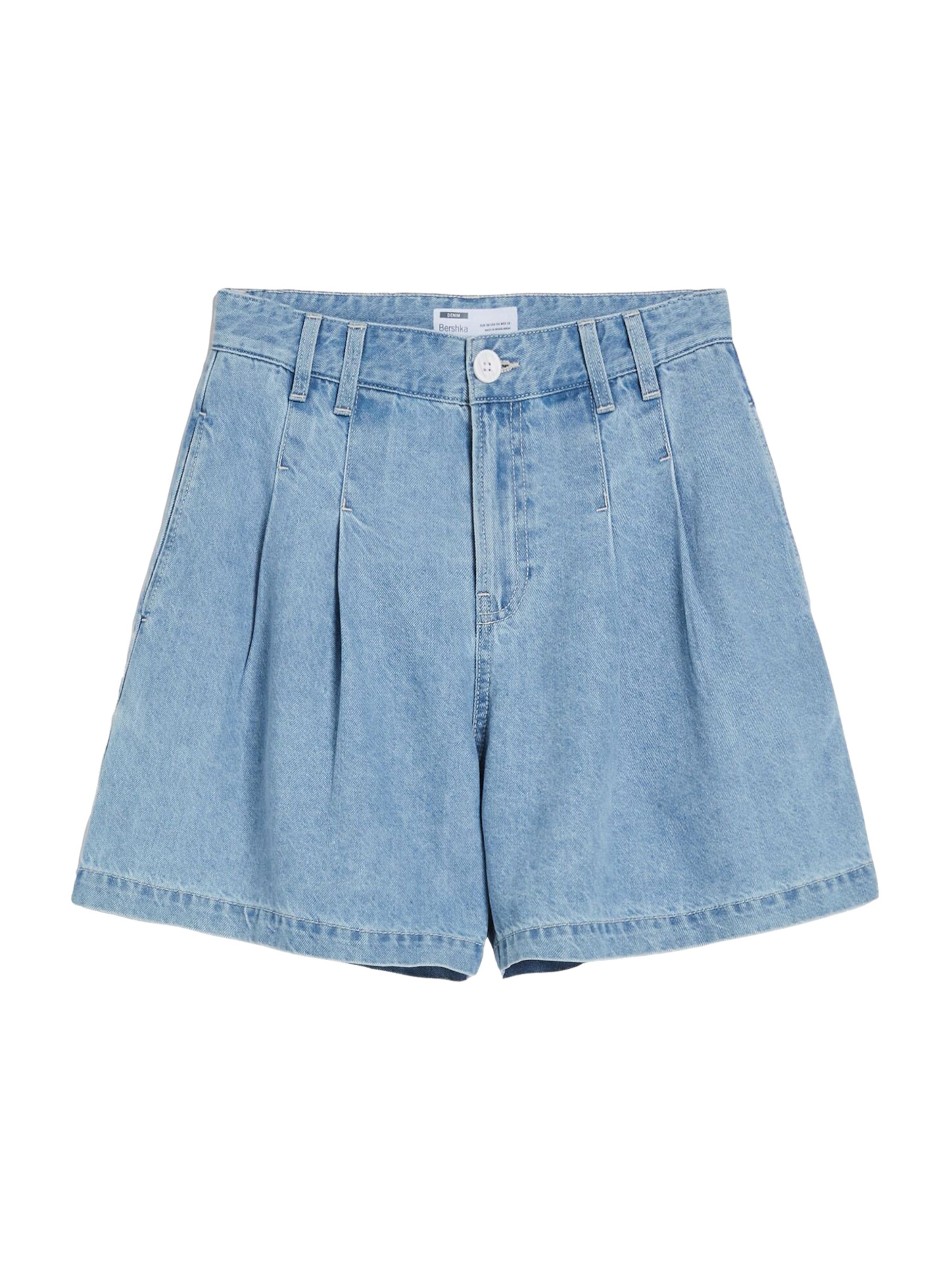 Jean à pince Bershka en bleu : devant