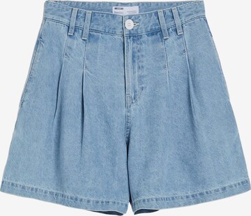 Bershka Bandplooi jeans in Blauw: voorkant