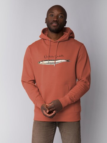 Watapparel Sweatshirt ' Niedliche Sardelle ' in Bruin: voorkant