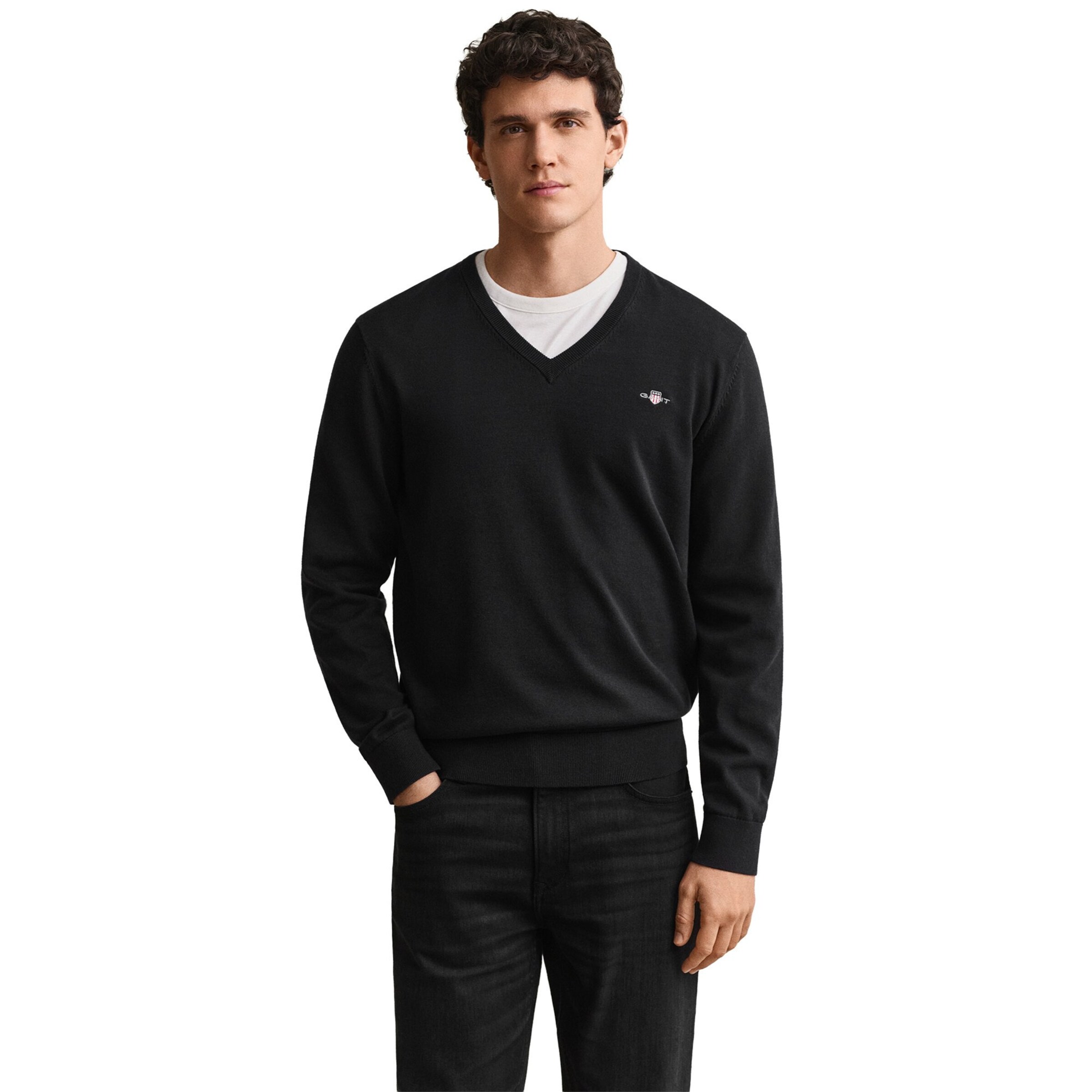 GANT - Jersey 'Classic' en negro: frente