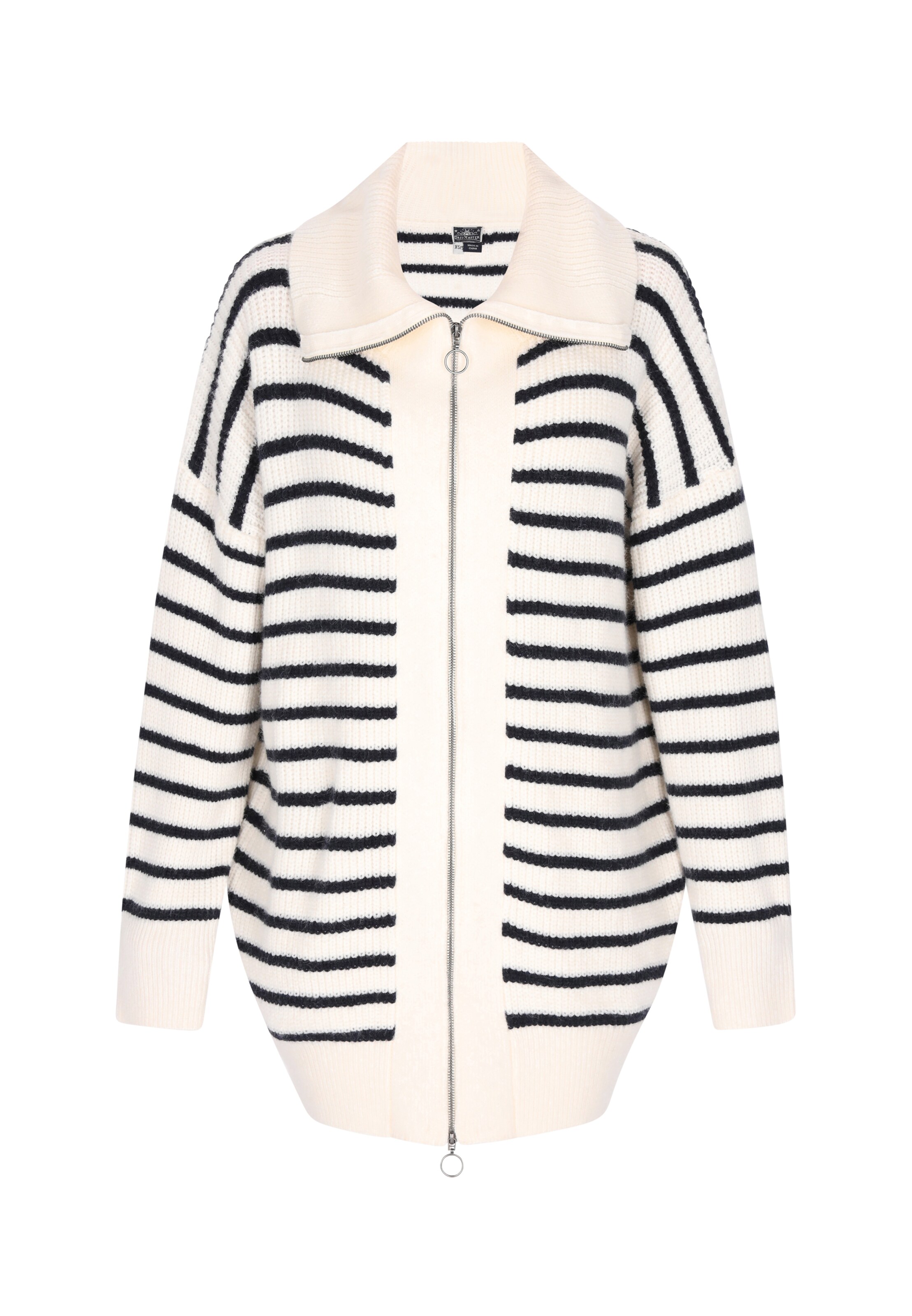 DreiMaster Maritim Gebreid vest 'Maritim' in Wit: voorkant