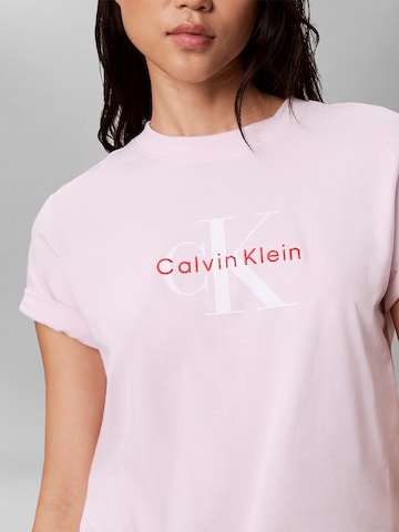 rožinė Calvin Klein Jeans Marškinėliai