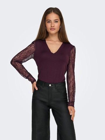 Shirtbody 'ONLSia' ONLY en rouge : devant