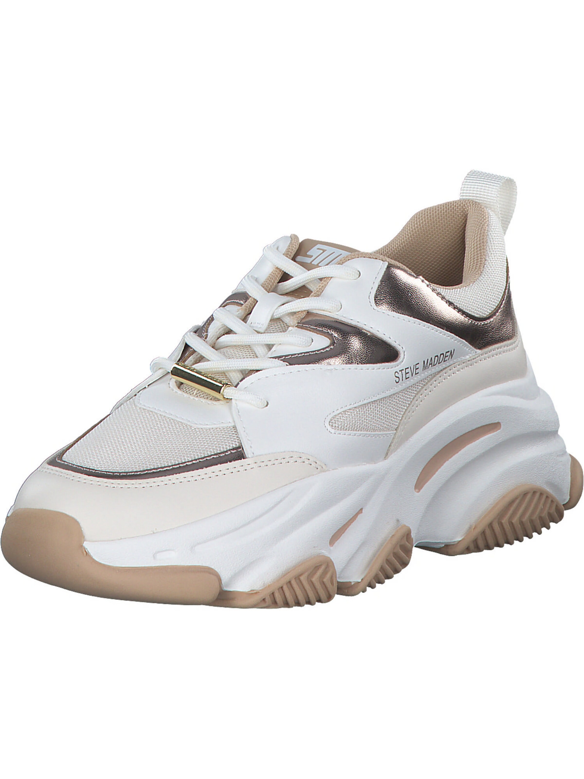 STEVE MADDEN Platform trainers 'Progressive' in Beige: front