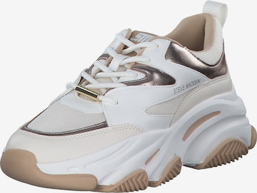STEVE MADDEN Platform trainers 'Progressive' in Beige: front