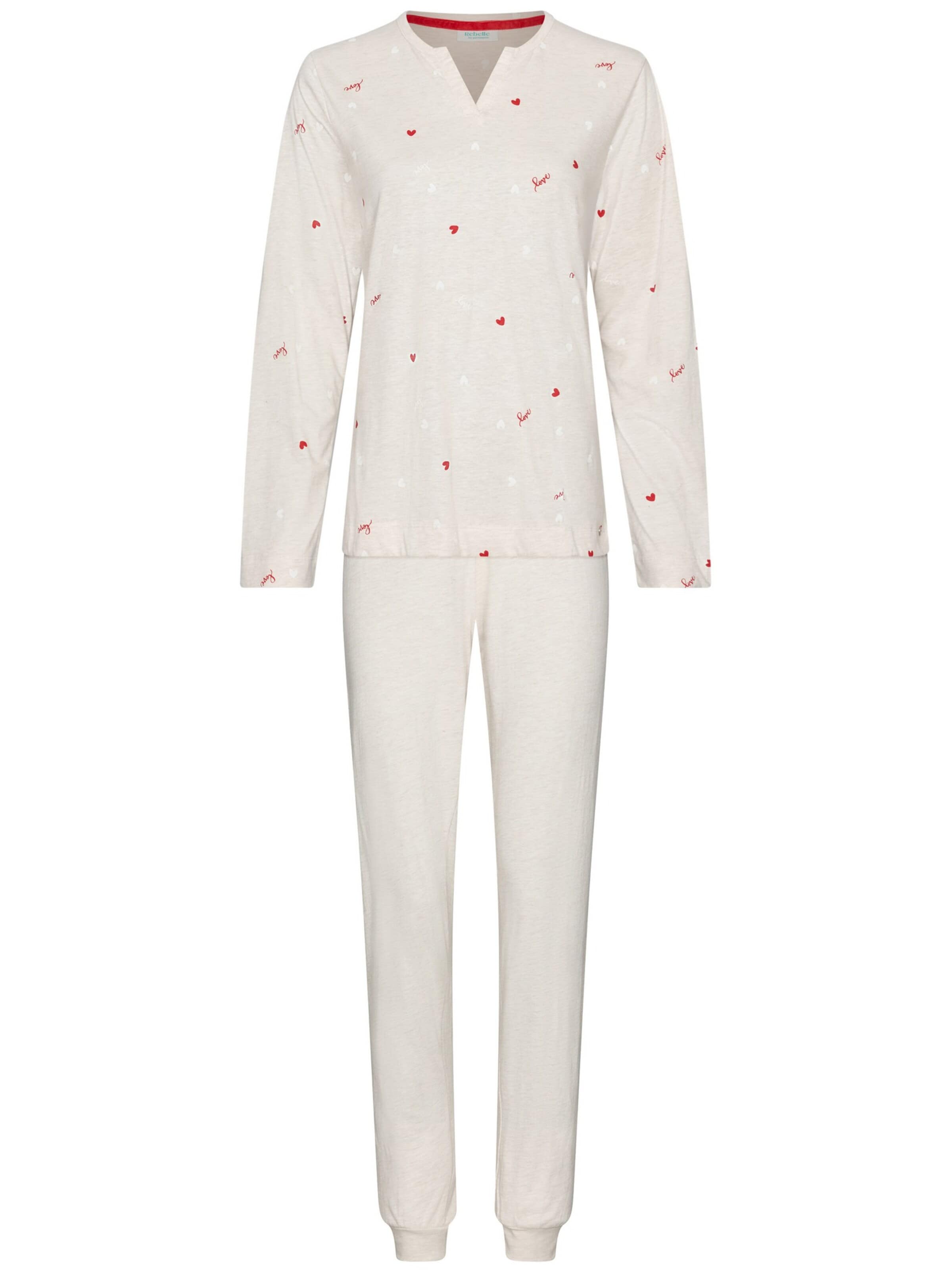 Rebelle Pyjama 'Endless Love'‌‌‌‌‌ in Beige