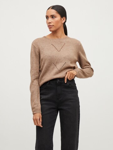 VILA Sweater 'Surili' in Brown: front