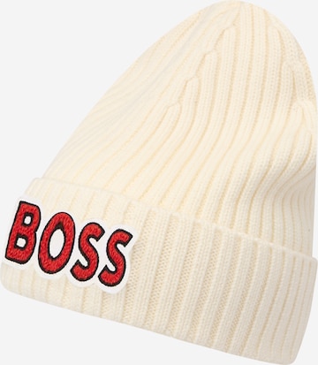 BOSS Orange Beanie 'Zaryan' in White: front