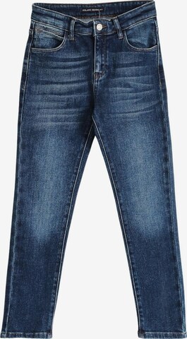Solang Hose Denim Stretch Slim-Fit in Blau: Vorderseite