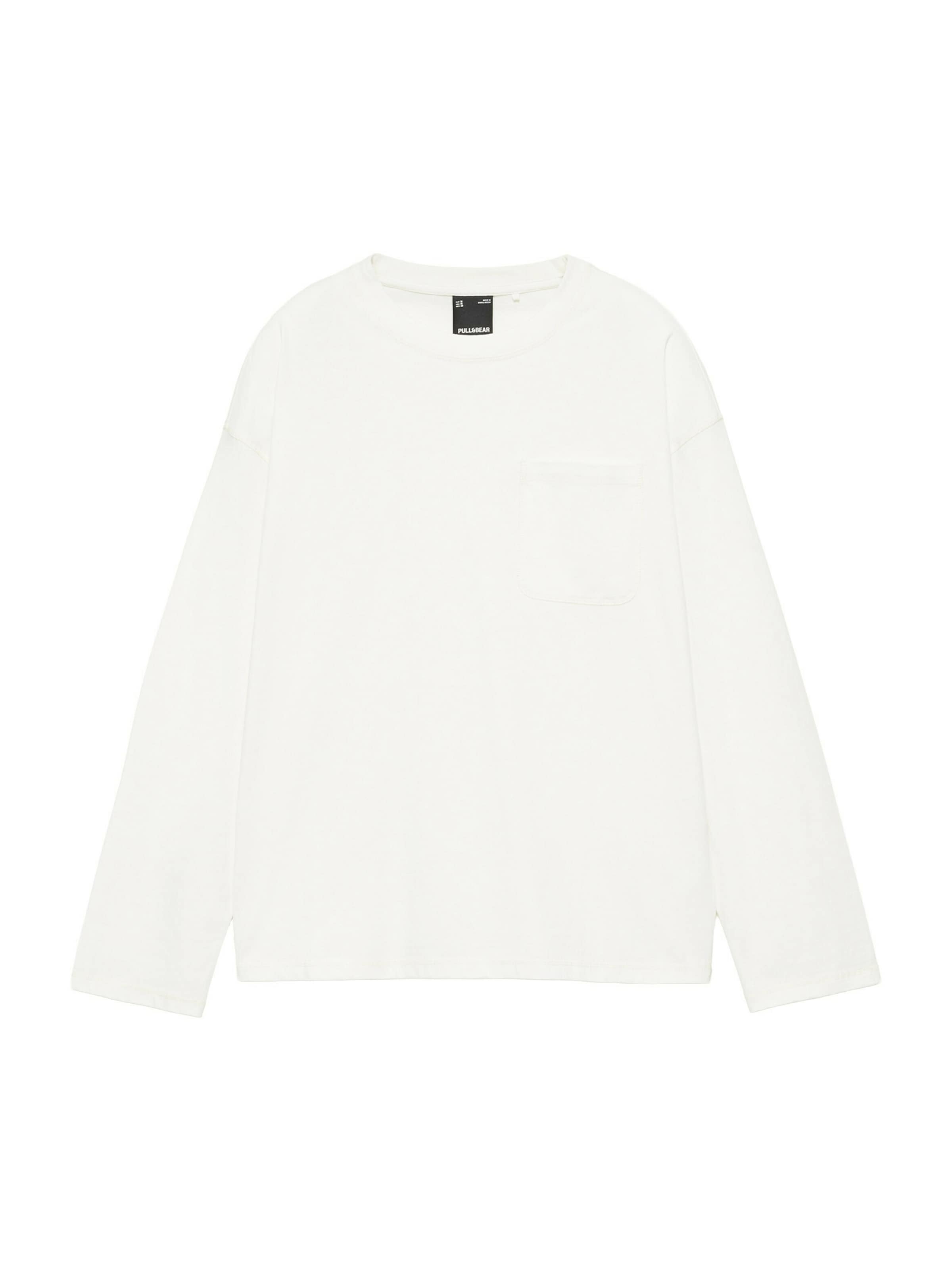 Pull&Bear Shirt in XS in weiß, Produktansicht