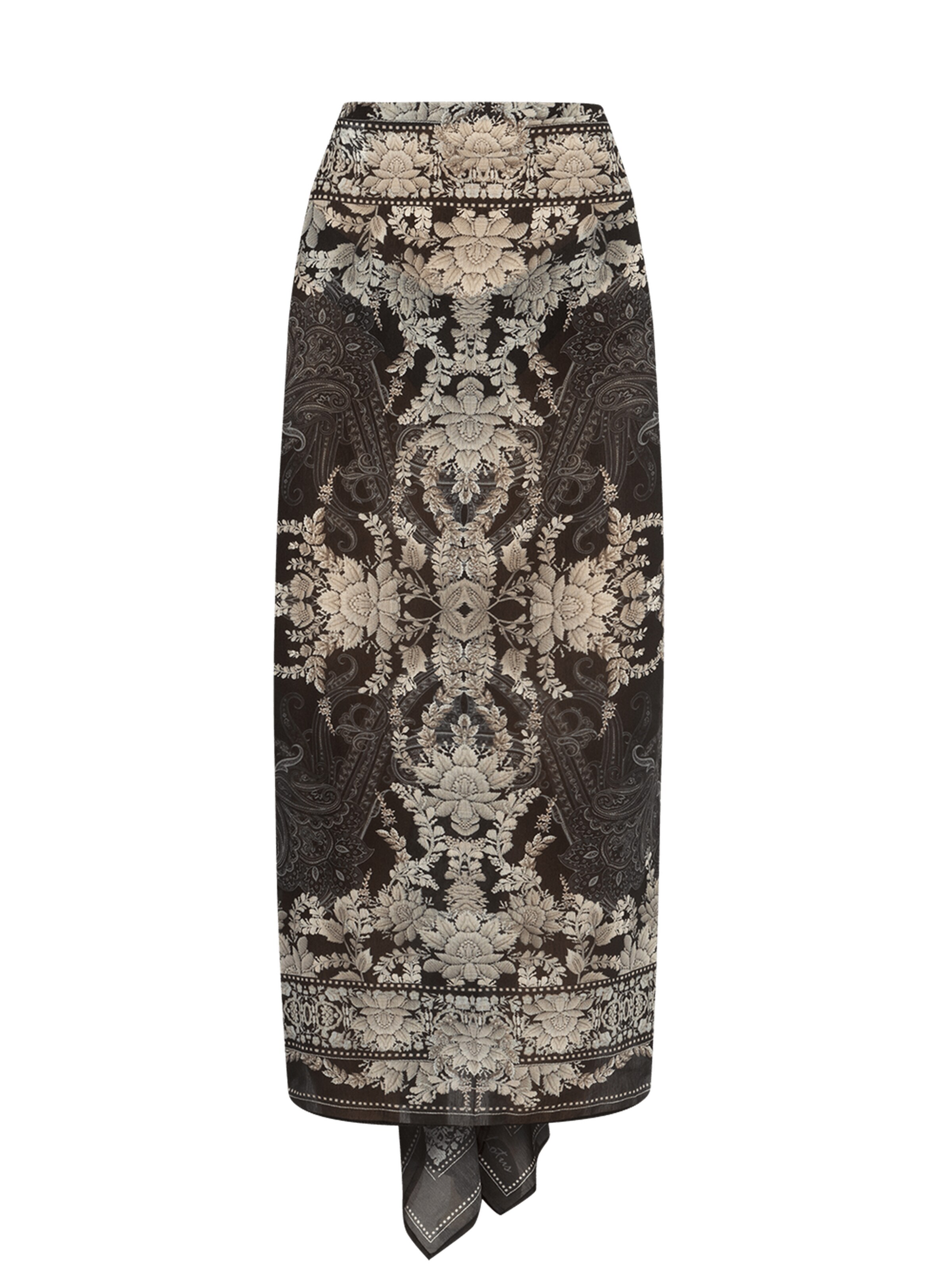 JIORO Scarf 'FROZEN LOTUS' in Black