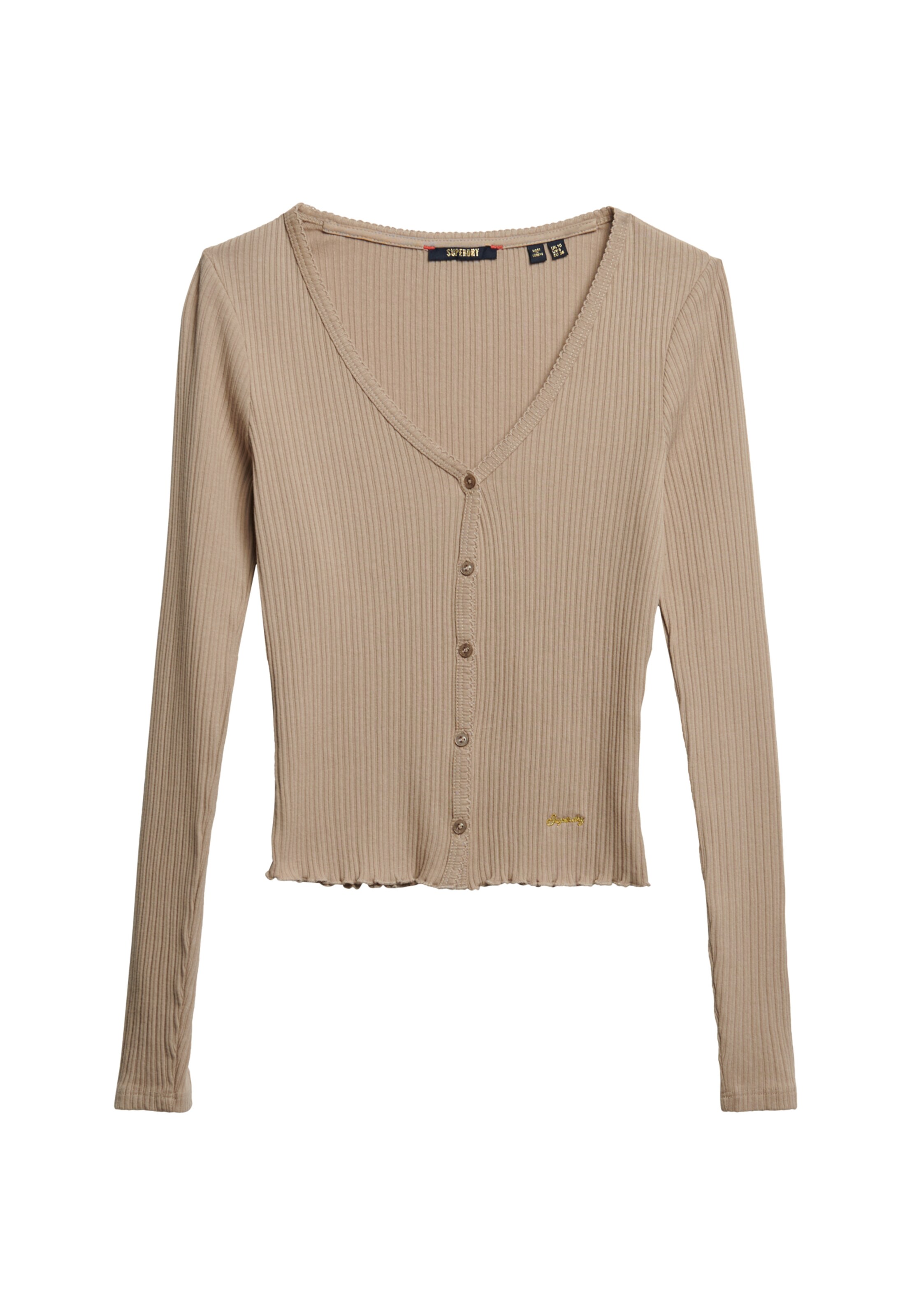 Superdry Strickjacke 'Essential' in Grau: Vorderseite