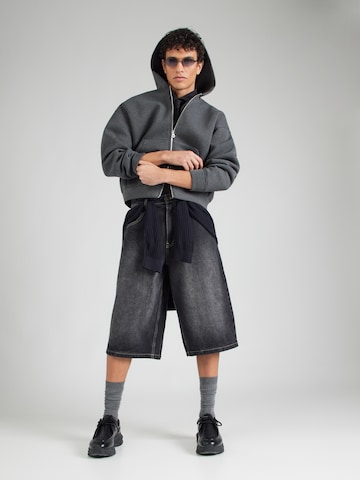 WEEKDAY Zip-Up Hoodie 'Simon' in Grey