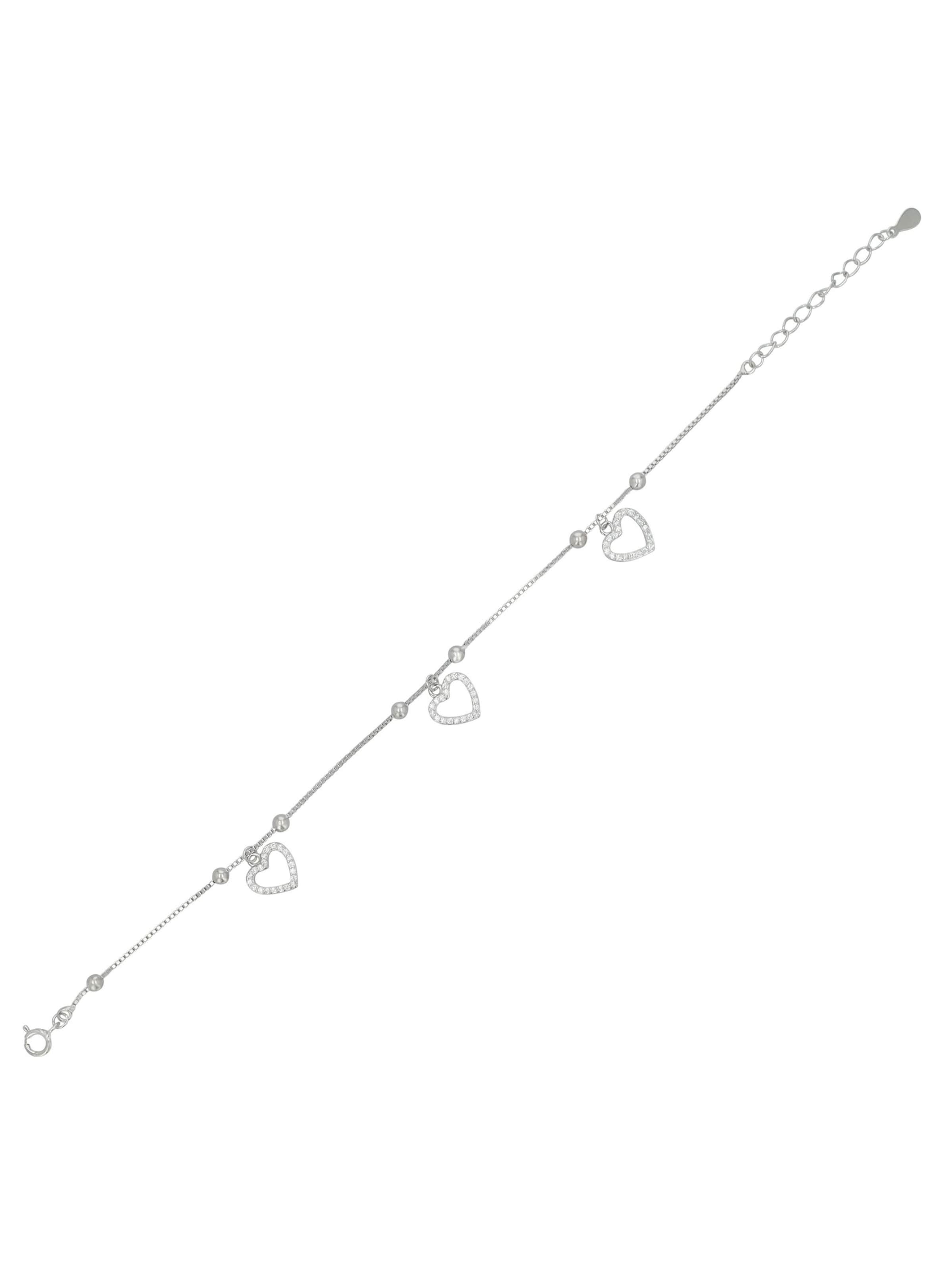 Akzent Bracelet 'Cordis' in Silver