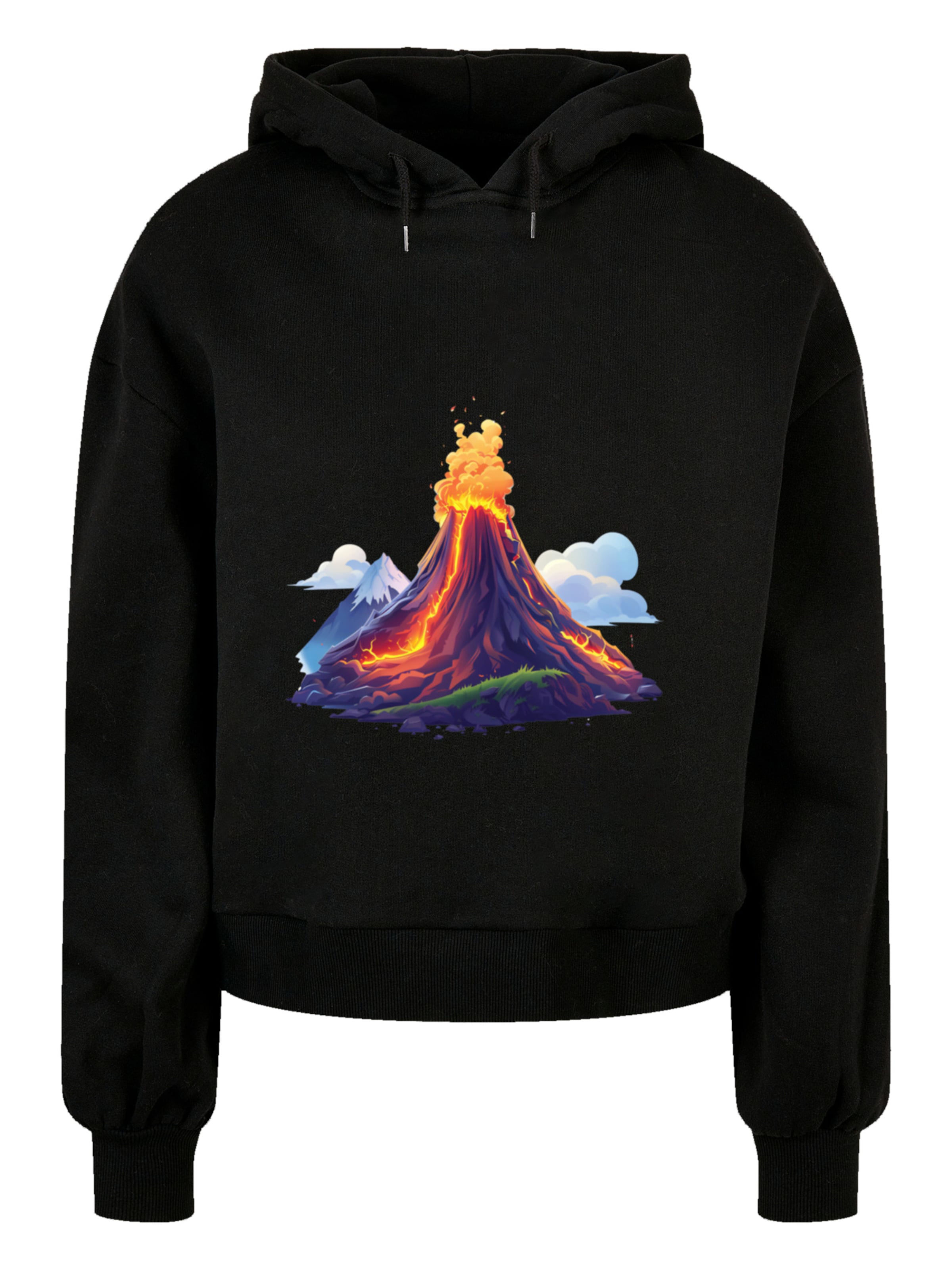 F4NT4STIC Sweatshirt 'Vulkanausbruch' in Black: front