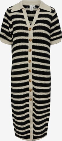 Y.A.S Knitted dress 'Croc' in Beige: front