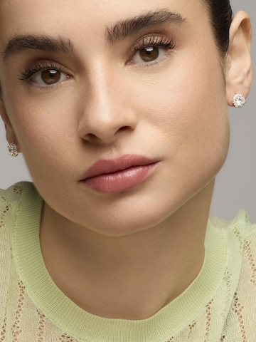 Luxenter Earrings 'Shog' in Silver: front